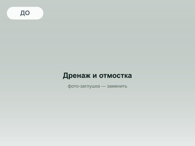 До: Дренаж и отмостка вокруг дома, Голицыно